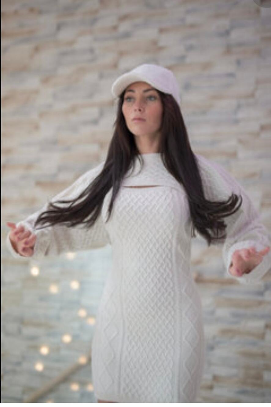 House of Harlow 1960 Cropped Sweater and Dress Set Sz L